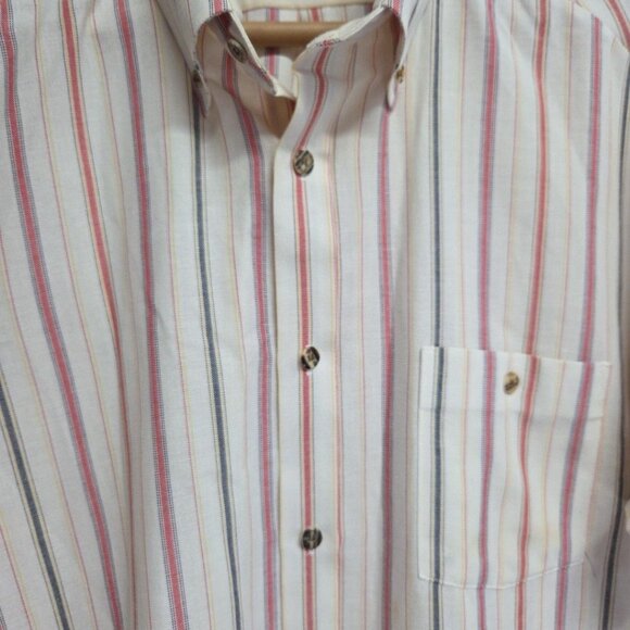 Par Four Sportswear Mens Large Button Down Shirt Striped Multicolor Made in USA - Picture 4 of 8